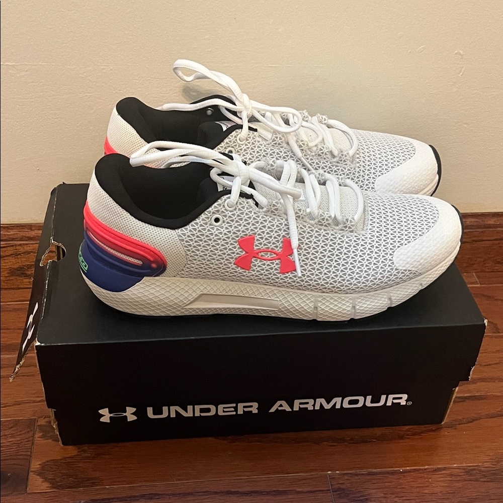 Under Armour White and Pink Athletic Shoes